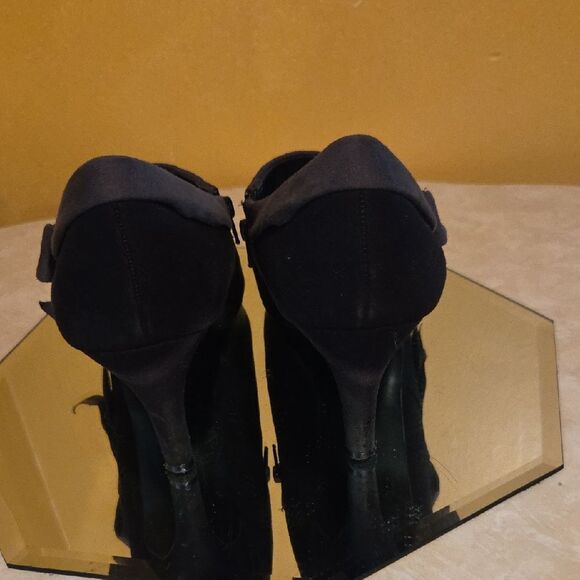 Covington Dark Loafers with Bow Accent - Picture 3 of 7